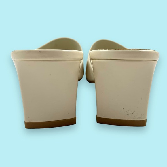 80's EASY STREET abstract cream heeled sandals - Picture 5 of 16